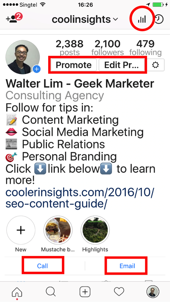 CoolInsights Instagram Business Profile Example