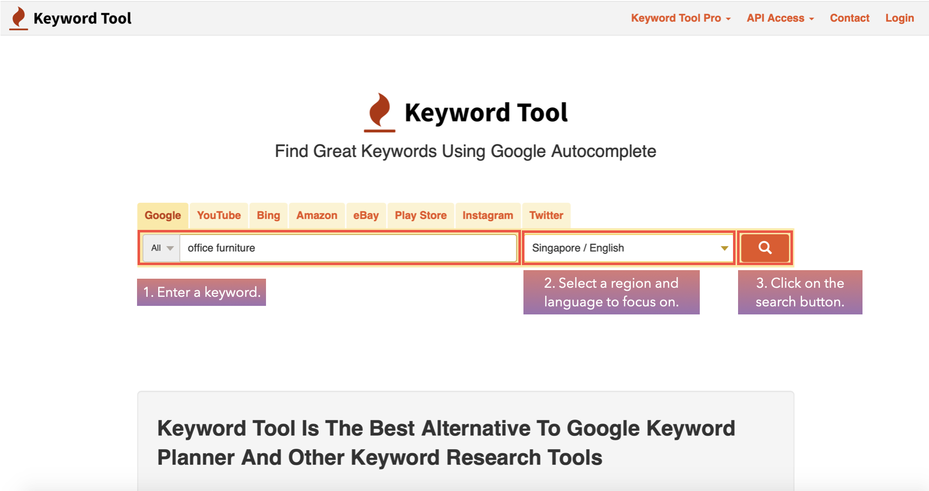 keyword tool.io