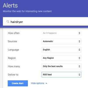 Google Alerts Tool