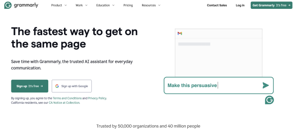 Grammarly Homepage