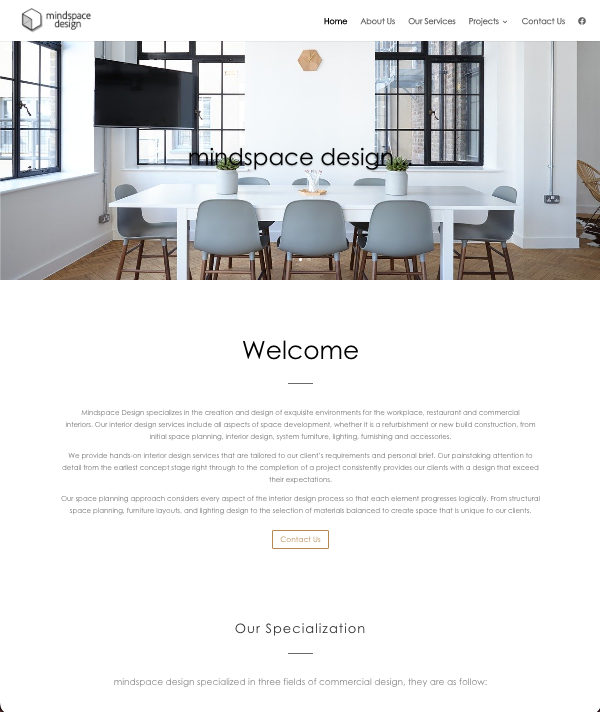 Trainee's WordPress Website Portfolio - Mindspace