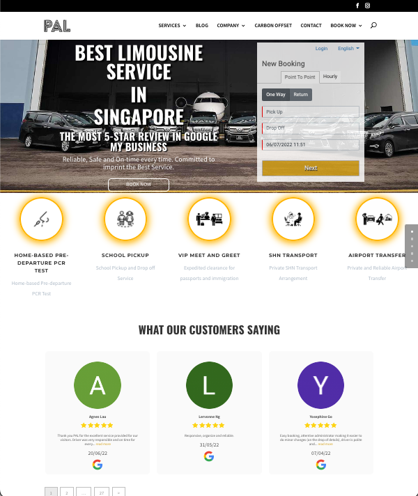 Trainee's WordPress Website Portfolio - PrimeAce Limousine