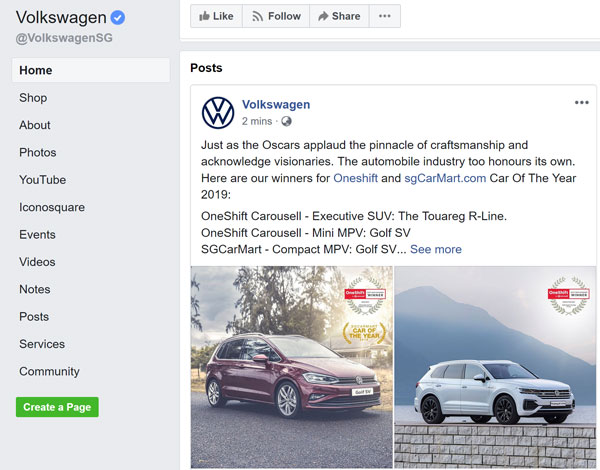 Volkswagen Facebook